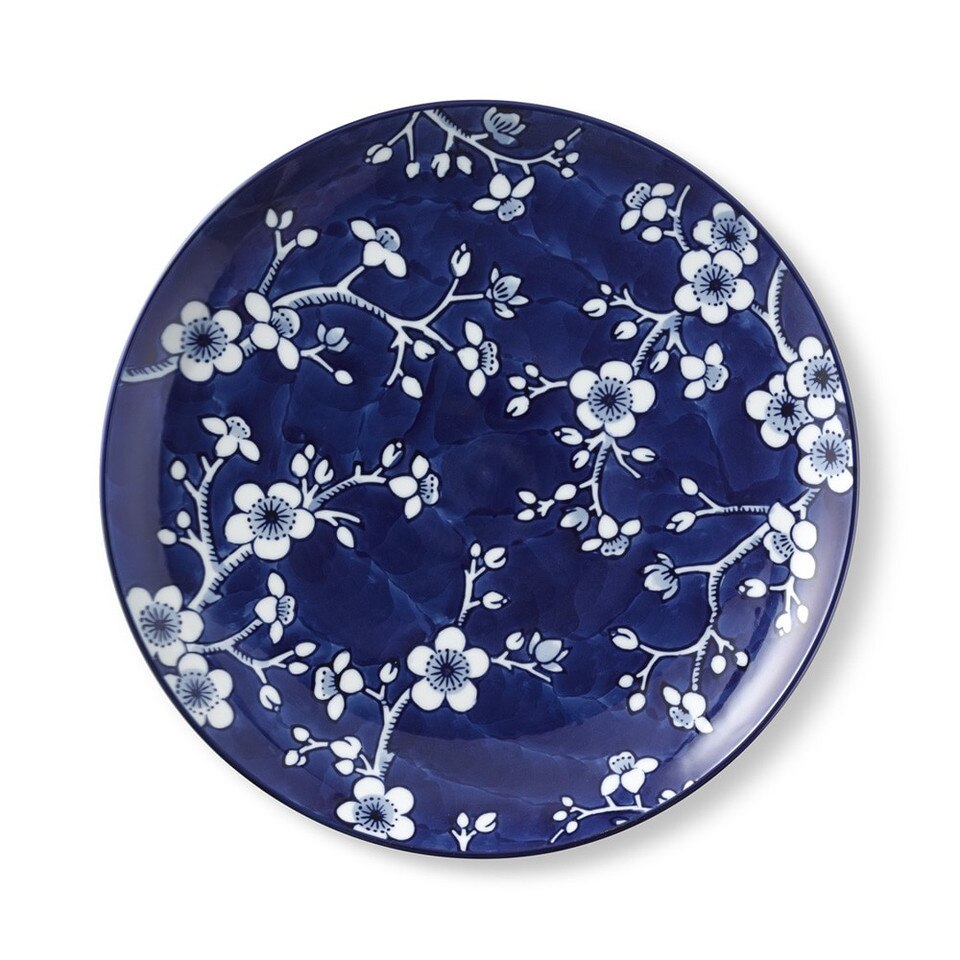 Japanese Garden Dinner Plates, Blue, Set of 4 Williams Sonoma Australia